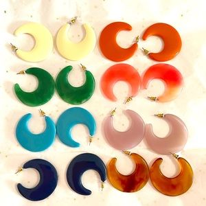 KJL - Kenneth Jay Lane “Complete Wardrobe” Hoop Earrings - set of 8